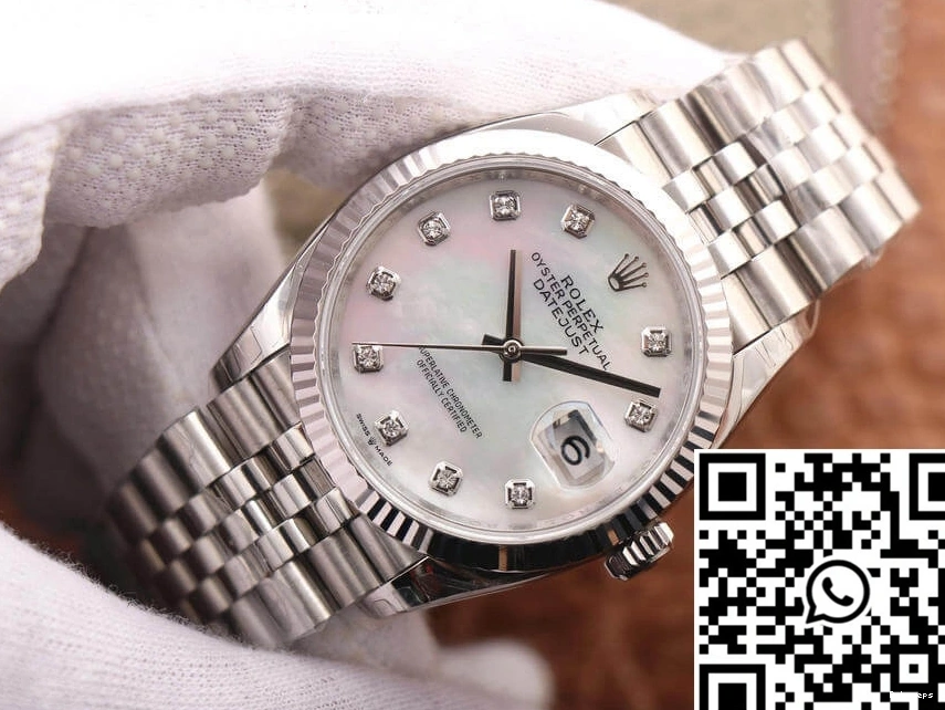 EW Mother-Of-Pearl Dial Factory M126234-0019 Rolex Datejust White 0118